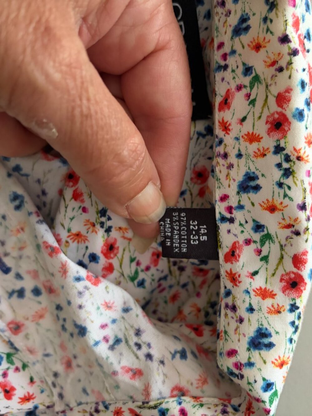 Nick Graham Floral Shirt Size Small 14.5" 32-33" Cotton - Picture 8 of 8
